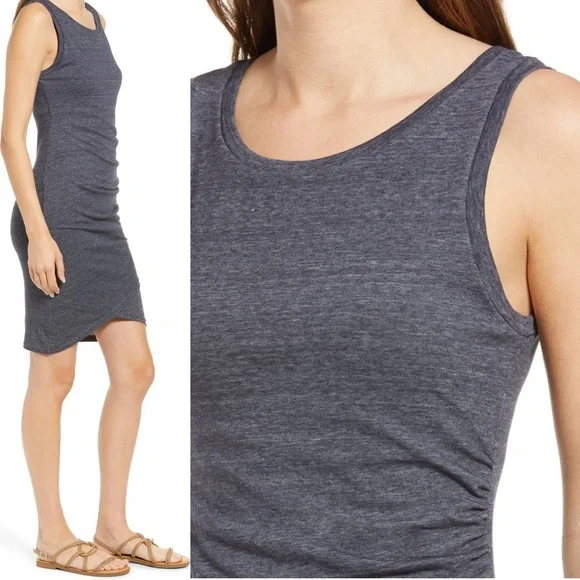 treasure & bond ruched side sleeveless dress Treasure & Bond + Ruched Side Sleeveless Dress
